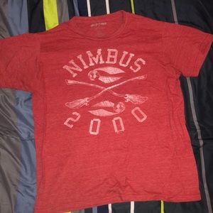 Red Harry Potter Nimbus 2000 Tshirt.
